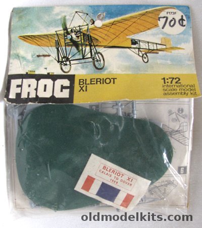 Frog 1/72 Bleriot XI Trail with Stand / Flag / Figures - Bagged, F173F plastic model kit
